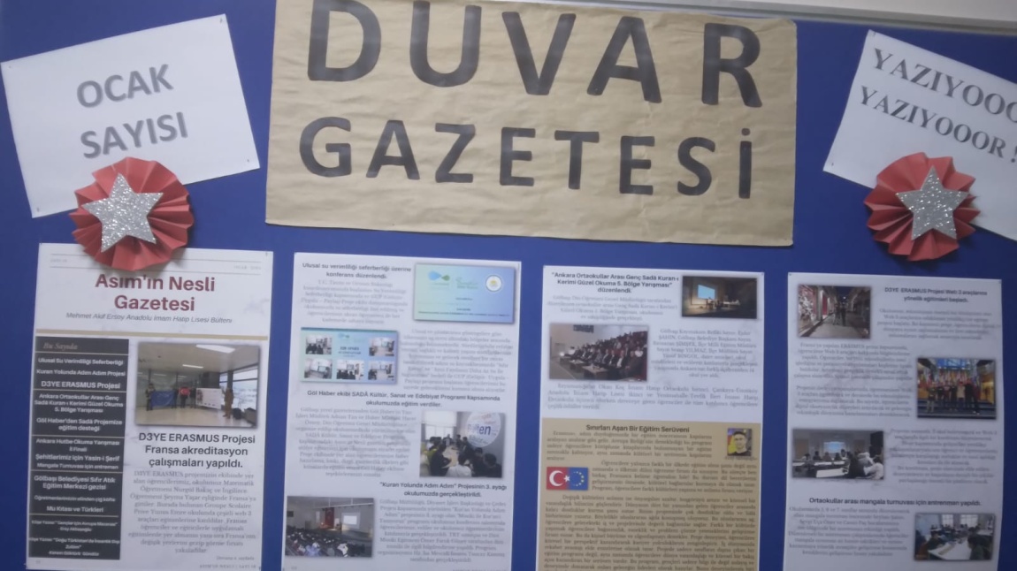 Asım'ın Nesli Okul Gazetemizin Ocak Sayısı Çıktı